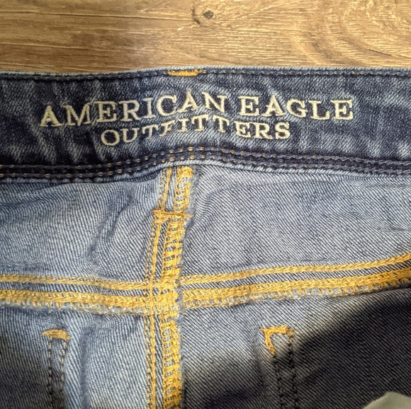 American Eagle Womens Blue Super Skinny Size 6 Reg 26" inseam - Picture 7 of 11